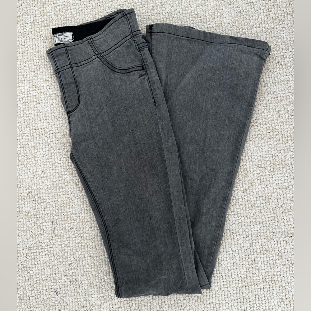 Free People Grey flared jeans